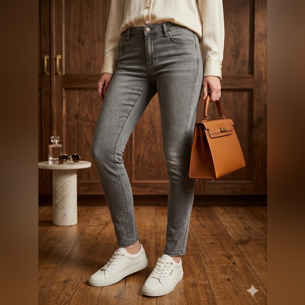 Articles of Society Skinny Jeans | Grey Raw Hem | Size 27